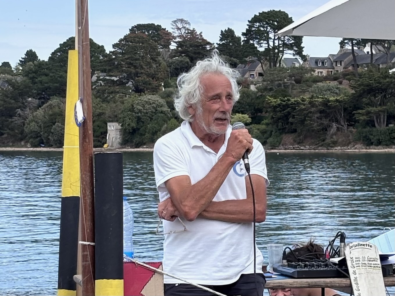 Daniel Marquet lors de la remise des prix du championnat du monde de Godille de l'île aux Moines